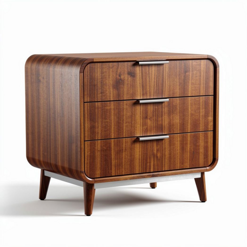 Commode en bois de chêne avec trois tiroirs dimensions 40 x 40 x 70cm