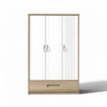 Armoire en bois avec portes blanches 90 x 50 x 180 cm pour rangement