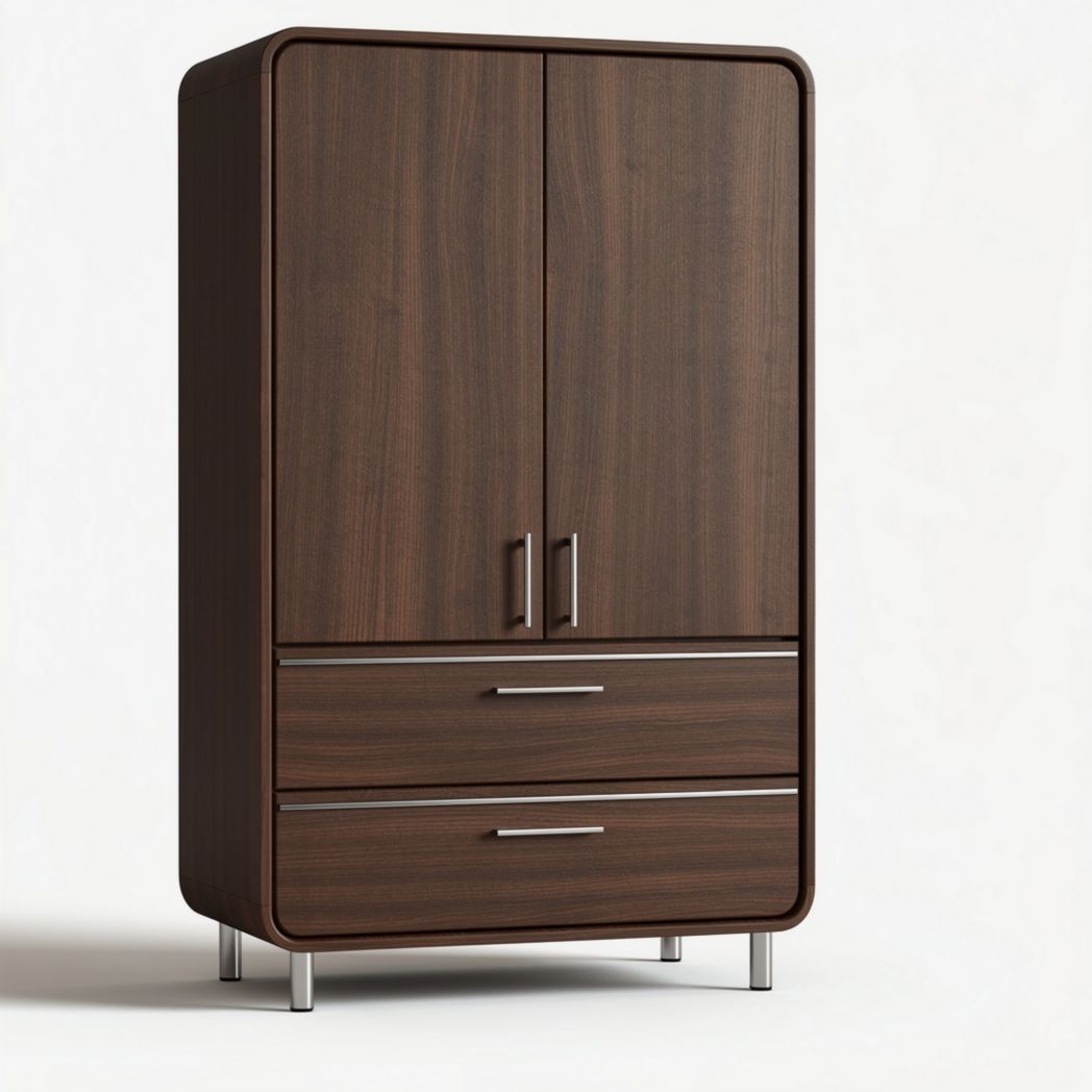 Armoire en bois de chêne clair pour rangement 90 x 45 x 180cm