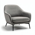 Fauteuil en tissu gris avec structure en métal dimensions 80 x 85 x 70cm