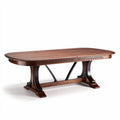 Table en bois massif avec finition brun foncé pour salle à manger 200 x 100 x 75cm